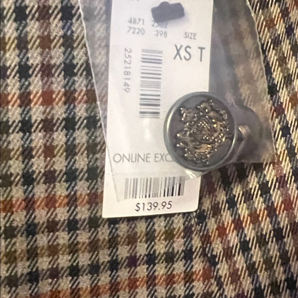 NWT The Limited Brown and Black Checkered Blazer - Picture 6 of 6